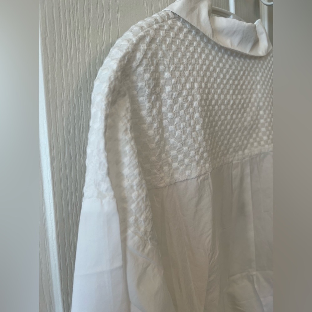 New White Cotton Blouse - image 4